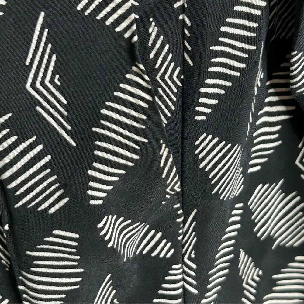 Whistles Courtney Geo Printed Dress Black and White Size 8